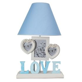 Misto Home Çerçeveli Love Mavi Abajur