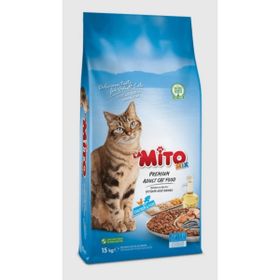 Mito Mix Tavuklu ve Balıklı Renkli Taneli Yetişkin 15 kg Kedi Maması