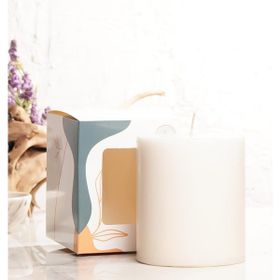 Mitr 10x10 cm Bej Silindir Mum