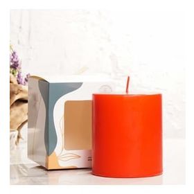 Mitr 10x10 cm Kırmızı Silindir Mum