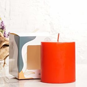 Mitr 10x10 cm Kırmızı Silindir Mum