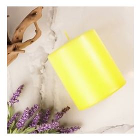 Mitr 10x10 cm Sarı Silindir Mum