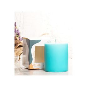 Mitr 10x10 cm Turkuaz Silindir Mum