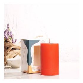 Mitr 12x7 cm Kırmızı Silindir Mum