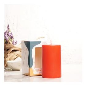 Mitr 12x7 cm Kırmızı Silindir Mum