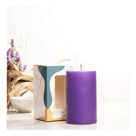 Mitr 12x7 cm Mor Silindir Mum