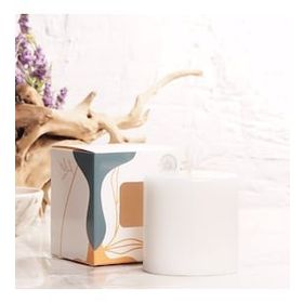 Mitr 7x7 cm Beyaz Silindir Mum