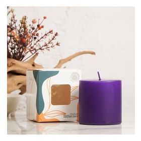 Mitr 7x7 cm Mor Silindir Mum