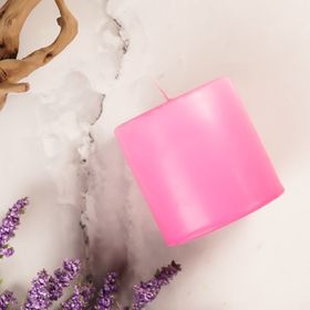 Mitr 7x7 cm Pembe Silindir Mum