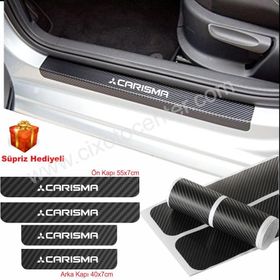 Mitsubishi Carisma 4 Adet Karbon Kapı Eşiği Sticker