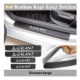 Mitsubishi Galant 4 Adet Karbon Kapı Eşiği Sticker
