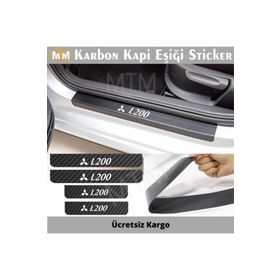 Mitsubishi L200 4 Adet Karbon Kapı Eşiği Sticker