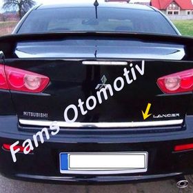 Mitsubishi Lancer 10 Paslanmaz Çelik 2008 Üzeri Krom Bagaj Alt Çıtası