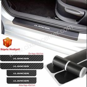 Mitsubishi Lancer 4 Adet Karbon Kapı Eşiği Sticker