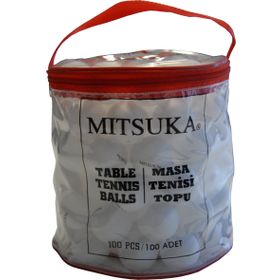 Mitsuka Çantalı Beyaz 100'lü Masa Tenis Topu