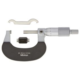 Mitutoyo 102-302 25-50 mm 0,01 mm Isı Yalıtım Çerçeveli Sağlam Tip Dış Çap Mikrometre