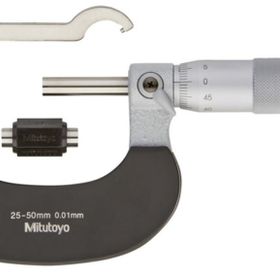 Mitutoyo 102-302 25-50 mm 0,01 mm Isı Yalıtım Çerçeveli Sağlam Tip Dış Çap Mikrometre