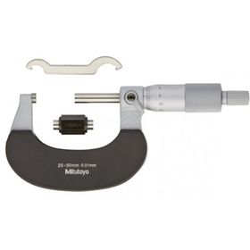 Mitutoyo 102-302 25-50 mm 0,01 mm Isı Yalıtım Çerçeveli Sağlam Tip Dış Çap Mikrometre