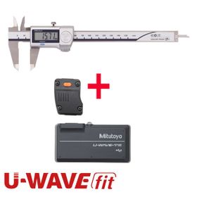 Mitutoyo PROMO006 IP67 150 mm U-WAVE-TC Dahil Bağlantı Ünitesi Soğutma Sıvısı Geçirmez Dijital ABS Kumpas