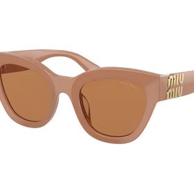 Miu Miu 01YS 14H-2Z1 51 Kadın Somon Çekik Çerçeve Güneş Gözlüğü