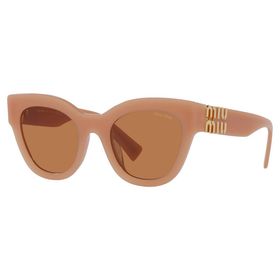 Miu Miu 01YS 14H-2Z1 51 Kadın Somon Çekik Çerçeve Güneş Gözlüğü