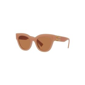 Miu Miu 01YS 14H-2Z1 51 Kadın Somon Çekik Çerçeve Güneş Gözlüğü
