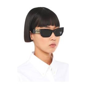 Miu Miu 0MU 09WS 53 Matte Black Dark Grey Kadın Güneş Gözlüğü