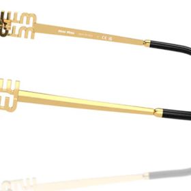 Miu Miu 50ZS 5AK5S0 42 Geometrik Gold Metal Kadın Güneş Gözlüğü