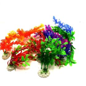 Mixpet 16 cm 12 Adet Plastik Yapay Akvaryum Bitkisi