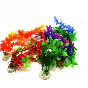 Mixpet 16 cm 12 Adet Plastik Yapay Akvaryum Bitkisi