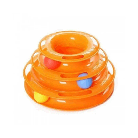 Mixpet 25X13 cm Üç Katlı Dönen 3 Toplu Çember Kedi Oyuncağı