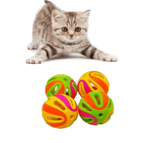 Mixpet 4x5 cm Çıngıraklı Kedi Oyun Topu