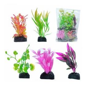 Mixpet 8-10 cm 12 Adet Plastik Yapay Akvaryum Bitkisi