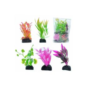 Mixpet 8-10 cm 12 Adet Plastik Yapay Akvaryum Bitkisi