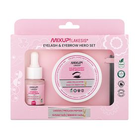 Mixup 50 ml Lakesis Kaş Kirpik Güçlendirici Peptit Serum 15 ml Şekillendirici Peptit Serum Wax