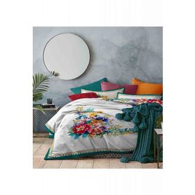 Mizalle Çift Kişilik Çiçekli 200 x 220 cm Nevresim Takımı