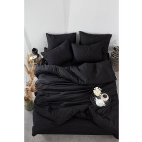 Mizalle Siyah Renkli Çift Kişilik 200 x 220 cm Nevresim Takımı