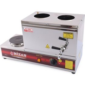Mizan 19 Lt Elektrikli 2 Demlikli Vidalı Çay Ocağı Kazanı Makinesi
