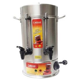 Mizan 250 Bardak Plastik Musluklu 2200 W 23 lt Demleme 23 lt Su Isıtma Kapasiteli Çay Makinesi Gümüş