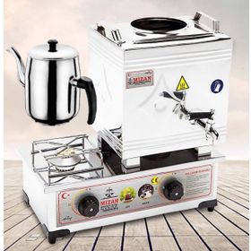 Mizan MC101 Mizan Çay Kazanı Doğalgaz Tek Demlik Kahveci Ocağı 10 lt + Demlik