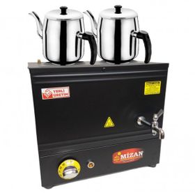 Mizan Mc216 Siyah 20 Lt Cift Demlik Pleytsiz Cay Kazani Elektrikli Siyah Kahveci Ocagi