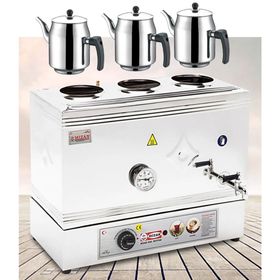 Mizan MC218 Üç Demlikli Elektrikli Pleytsiz 40 lt Çay Kazanı + 3 Adet Demlik
