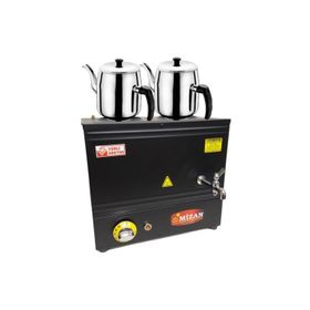 Mizan Siyah 20 Lt Çift Demlik Pleytsiz Çay Kazanı Elektrikli Kahveci Ocağı