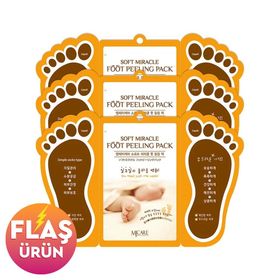 Mjcare Soft Miracle Foot Peeling Pack Çorap Tipi 3'lü Ayak Peeling Maskesi