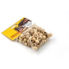 Mk Model 5743352 10 mm 100 Adet Yuvarlak Parlak Ahşap Boncuk