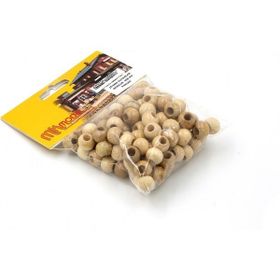Mk Model 5743352 10 mm 100 Adet Yuvarlak Parlak Ahşap Boncuk
