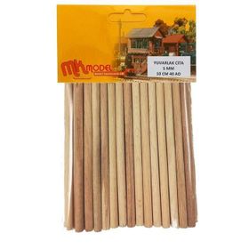 Mk Model 5mmx10 cm 40 Adet Yuvarlak Çıta Bambu