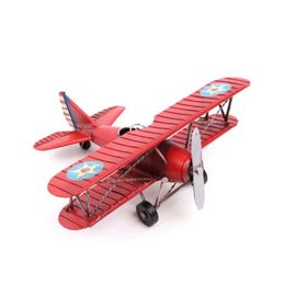 Mnk 0710E-666R Dekoratif Çift Kanatlı Metal Uçak
