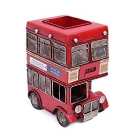 Mnk 1010E-2060 Dekoratif Metal Araba Londra Şehir Otobüsü Kalemlik