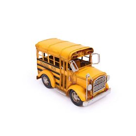 Mnk 1210E-3310 Dekoratif Metal Araba Okul Otobüsü
